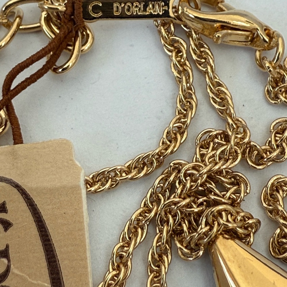NWT Dolan Vintage 22k Gold with Swarovski Crystals Necklace Luxury Jewelry - Picture 4 of 5